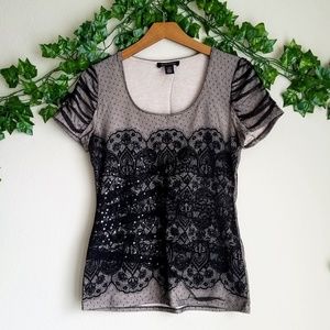 WHBM | Lace Top Sz S